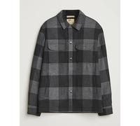 Woolrich Alaskan Melton Wool Shirt Jacket Charcoal Buffalo Grau L