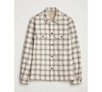 Woolrich Alaskan Melton Wool Shirt Jacket Oatmeal Check Beige XL