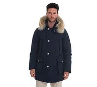 WOOLRICH Damen Winter-Parka Mantel, Blau, L, Wasserfest, winddicht, Langarm, Regular Fit, Floor-length, Outdoor-Aktivitäten - Skifahren