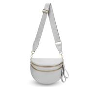 WOOMADA Karierte Crossbody-Tasche Bauchtasche für Damen, Bauchtasche karierte Geldbörse, Gürteltasche mit Schultergurt, GRAU, 12.2x5.5x8.5 inches