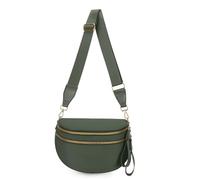 WOOMADA Karierte Crossbody-Tasche Bauchtasche für Damen, Bauchtasche karierte Geldbörse, Gürteltasche mit Schultergurt, Bean Green