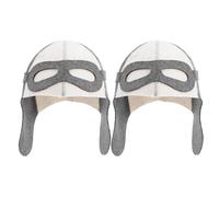 WOONEKY 2 Stück Filz-saunahüte Pilotenmütze aus Wolle Hitzebeständig und Saugfähig Haar Kopfhautschutz für Damen und Herren Robustes Dampfbad-zubehör für Russische Sauna und Spa