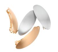 WOONEKY 4stücke Ovale Metallspangen Für Damen Und Mädchen Französische Haarspangen Robuste Clips Aus Gebürstetem Metall Haarfreundliches Finish Sicherer Sitz Für Verschiedene