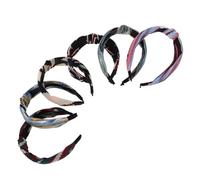 WOONEKY 6 Stück Teiliges Damen Stirnband Elastisch Ohne Knoten Verstellbar Atmungsaktiv und Schweißableitend Modisches Boho-design Breites Haarband für Sport Yoga und Freizeit