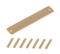 WOONEKY 8 Stück Teiliges Goldene Edelstahl Anhänger Rechteckig mit Doppel Loch Spiegelglatte Oberfläche für DIY Schmuck Gravur Schlüsselanhänger und Kleine Gepäckanhänger