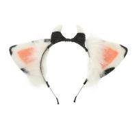 WOONEKY Kuh Ohren Haarreif Leichtes nicht Verformbares Party Cosplay Haar Accessoire für Frauen und Mädchen Geeignet für Halloween Festival Kostümfest Verspielte Haar Dekoration