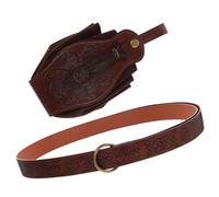 WOONEKY Leder Gürteltasche Set Wikinger Gürtel Tasche Mittelalter Renaissance Tasche Cosplay Party Festival Accessoires Beutel Für Damen Herren
