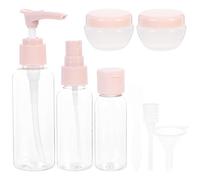 WOONEKY Reiseflaschen Transparent aus Robustem Kunststoff Auslaufsichere Kosmetik Flaschen für Lotion Shampoo für Handgepäck und Kulturbeutel Wiederverwendbar und Kompakt