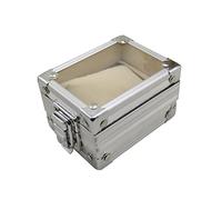 WOONEKY Uhrenbox Metall Mit Transparentem Deckel Aufbewahrungsbox Für Uhren Und Schmuck Unisex Organizer Für Privaten Und Geschäftlichen Gebrauch