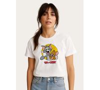 WOOOP Shirt "Tom and Jerry Thumbs Up" in Weiß - Größe L | Damen Tops