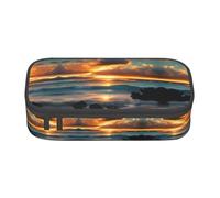 WOPQS Beach Maui Hawaii Sunset Federmäppchen Stifteetui Multifunktionale Aufbewahrungstasche Büro Große Kapazität Federmäppchen, Schwarz , Einheitsgröße, Taschen-Organizer