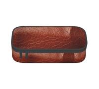 WOPQS Braunes Rindsleder-Kunst-Federmäppchen, Federmäppchen, multifunktional, Aufbewahrungstasche, Büro, große Kapazität, Federmäppchen, schwarz, Einheitsgröße, Taschen-Organizer, Schwarz, One Size,