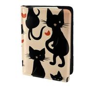 WOPQS Happy Walking Kitty Reisepasshülle, 14 cm, Reisezubehör, Dokumentenabdeckung, blockierender Organizer