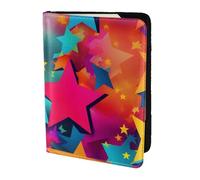 WOPQS Rainbow Stars Reisepasshülle, 14 cm, Reisezubehör, Dokumentenabdeckung, blockierender Organizer