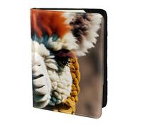 WOPQS Reisepasshülle aus Alpaka-Lama, 14 cm, Reisezubehör, Dokumentenabdeckung, blockierender Organizer