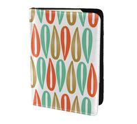 WOPQS Reisepasshülle im modernen Stil der Mitte des Jahrhunderts, 14 cm, Reisezubehör, Dokumentenabdeckung, blockierender Organizer