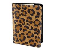 WOPQS Reisepasshülle, Leopardenmuster, 14 cm, Reisezubehör, Dokumentenabdeckung, blockierender Organizer, Gelb