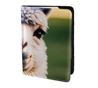 WOPQS Reisepasshülle mit niedlichem Lama, 14 cm, Reisezubehör, Dokumentenabdeckung, blockierender Organizer