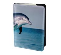 WOPQS Reisepasshülle mit süßem Delfin-Design, 14 cm, Reisezubehör, Dokumentenabdeckung, blockierender Organizer