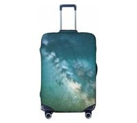 WOPQS Starry Night Sky Deep Outer Space Elastic Luggage Protection Cover Luggage Lid Protector for 18-32 Inch Suitcases, Schwarz , XL
