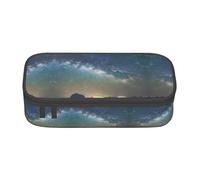 WOPQS Starry Night Sky Outer Space Federmäppchen Stifteetui Multifunktionale Aufbewahrungstasche Büro Große Kapazität Bleistift Stifteetui, Schwarz , Einheitsgröße, Taschen-Organizer