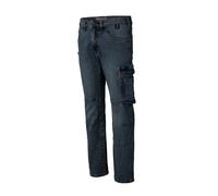 Workerjeans HERO BY JOHN MEDOOX "CALGARY Denim Basic Workwear Arbeits-Cargojeans", Herren, Gr. 54, Länge 32, blau (indigo wash), Denim/Jeans, 99% Baumwolle, 1% Elasthan, regular fit lang, Jeans, Arbei