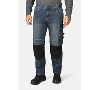 Workerjeans HERO BY JOHN MEDOOX "CALGARY Denim Pro Workwear Arbeits-Cargojeans", Herren, Gr. 52, Länge 32, blau (indigo vintage), Denim/Jeans, 99% Baumwolle, 1% Elasthan, regular fit lang, Jeans, Arbe