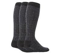 Workforce - 3er pack herren lang wolle winter arbeitssocken/wollsocken in blau und grau (39-45 eur, WFH0035NVY)