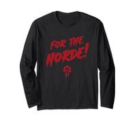 World of Warcraft For The Horde! Epic Quote Big Chest Logo Langarmshirt