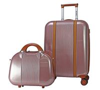 World Traveler Classique Leichtgewicht Spinner 2-teiliges Gepäckset schwarz, Rose Gold (Gold) - WT8277-2-ROSE Gold
