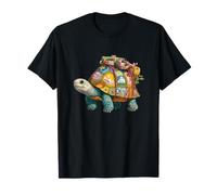 World Traveler Turtle Rucksack Camping Adventure T-Shirt