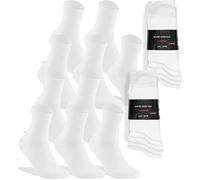 world wide sox | 10 Paar weiße Premium Socken aus Baumwolle | 35-38