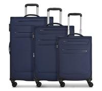 Worldpack Chicago 4 Rollen Kofferset 3-teilig mit Dehnfalte blau
