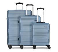 Worldpack New York 2.0 Koffer Set-Groß | Trolley mit 4-Rollen und Zahlenschloss - Hartgepäck mit Wäschefach, Kreuzpackgurt, Tragegriff | Volumen: 38 L / 63 L / 96 L