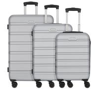 Worldpack Phoenix 4 Rollen Kofferset 3-teilig silberfarben