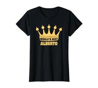 World's Best Alberto Spruch Lustiger Name Alberto Preisgünstiges Grafik-T-Shirt, Damen, Schwarz, XS