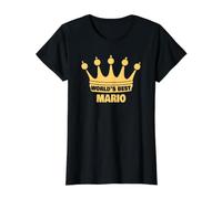 World's Best Mario Spruch Lustiger Name Mario Preisgünstiges Grafik-T-Shirt, Damen, Schwarz, XS