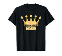 World's Best Mario Spruch Lustiger Name Mario Preisgünstiges Grafik-T-Shirt, Herren, Schwarz, M