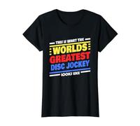 World's Greatest Disc Jockey Spruch Funny Disc Jockey Preisgünstiges Grafik-T-Shirt, Damen, Schwarz, M