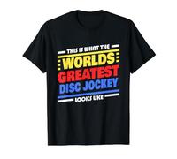 World's Greatest Disc Jockey Spruch Funny Disc Jockey Preisgünstiges Grafik-T-Shirt, Herren, Schwarz, XL