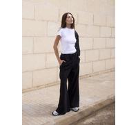 WOTE Black Denim Wide Leg aus Bio-Baumwolle schwarz S