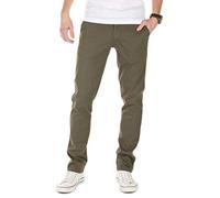 WOTEGA 140 - Grüne Business Chinohosen Mit Stretch - Chino Hosen Für Herren - Slim Fit Chino Aus Baumwolle, Grün (Olive Night 5637), W33/L32