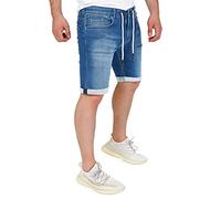 WOTEGA Coole Jeans Hosen Jogging Shorts Sommer Kurze Hose Herren Baumwolle Jean Men Sweathose kurz Short Diego, Blau (Ensign Blue 194026), W29