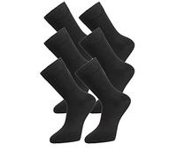 WOTEGA freizeit sport fitness outdoor arbeit business business-socken verschieden grösse 43 44 45 46 baumwollsocken weiche, 6er Pack schwarz (1001), ...