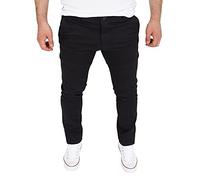 WOTEGA Glenn - Schwarze Herren Hose Stretch - Chinohosen Für Männer Slim Fit - Stoff Chino, Schwarz (Black 194008), W30/L34