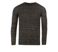 WOTEGA Herren Feinstrick Pullover Rundhals Basic Männer Feinstrickpullover Pulli Meliert Strickpullover Strickpulli, Grau (Gray-Black 194008), S
