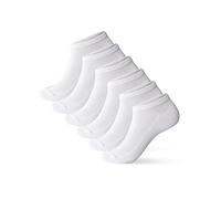 WOTEGA Loki - Unisex Sneaker Socken 6er Pack - Kurze Sport Socken - Sneakersocken Männer & Frauen, Weiß (brilliant white 114001), 43-46