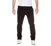 WOTEGA - Schwarze Herren Chinohose - Modell 140 - Baumwoll Chino Slim Fit, Schwarz (Black 95001), W31/L34