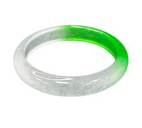 WOTZOV Armreif aus grün-weißem Jade für Damen, Schmuck aus natürlichem, transparentem Jade，Green White_62mm