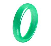 WOTZOV Armreif aus grünem Jade für Damen, Schmuck aus natürlichem, transparentem Jade，Green_60mm